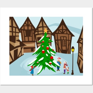 Christmas Village Posters and Art